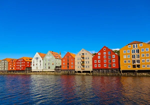 Paisagem urbana da auto-estrada de trondheim — Fotografia de Stock