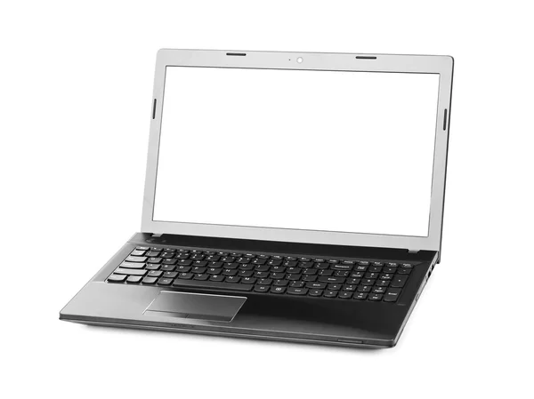 흰색 배경에 분리 된 노트북 컴퓨터 — 스톡 사진