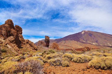 Finger Of God rock at volcano Teide in Tenerife island - Canary clipart