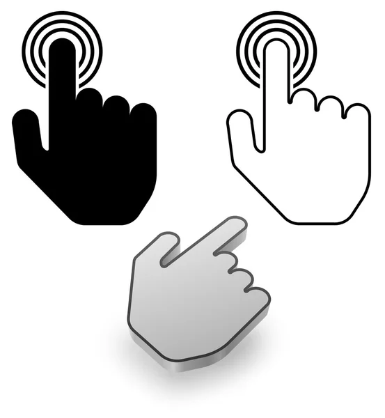 Αφηρημένη χέρι πρότυπο web διάνυσμα δείκτη απομονώνονται σε λευκό πίσω — Διανυσματικό Αρχείο