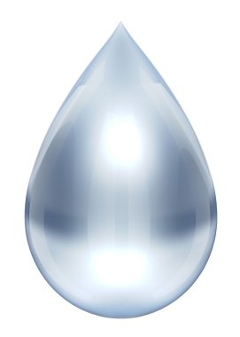 su üzerinde izole beyaz arka plan damla.