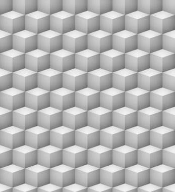 Soyut sorunsuz 3d beyaz küpleri vektör arka plan.