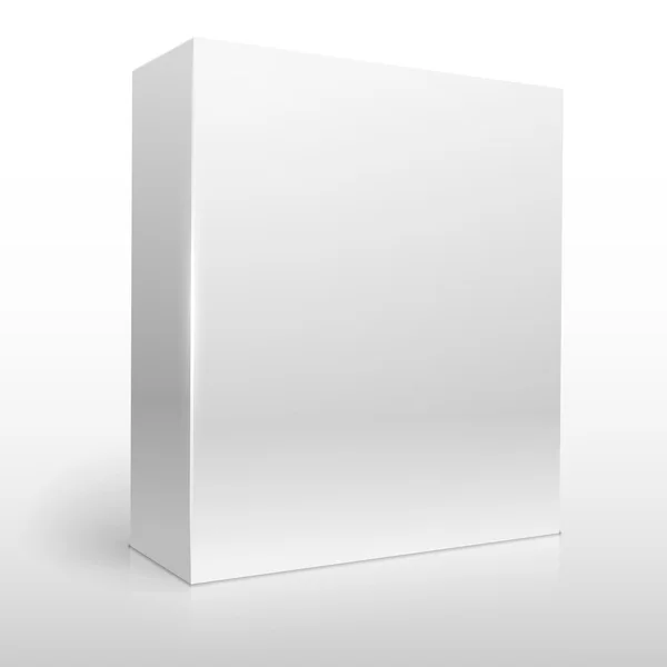 Plantilla de vector de caja de software blanco en blanco . — Vector de stock