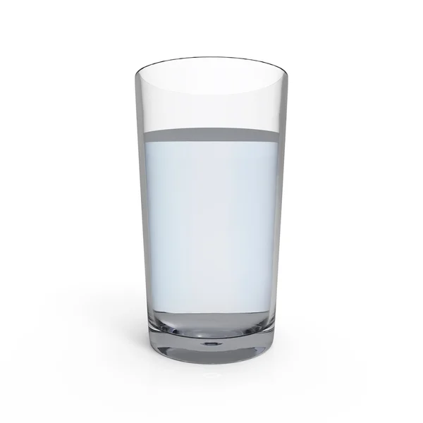 Bicchiere d'acqua isolato su fondo bianco. — Foto Stock