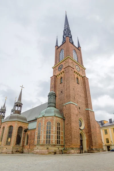 Torre de la iglesia Riddarholmen en Estocolmo, Suecia . — Foto de Stock