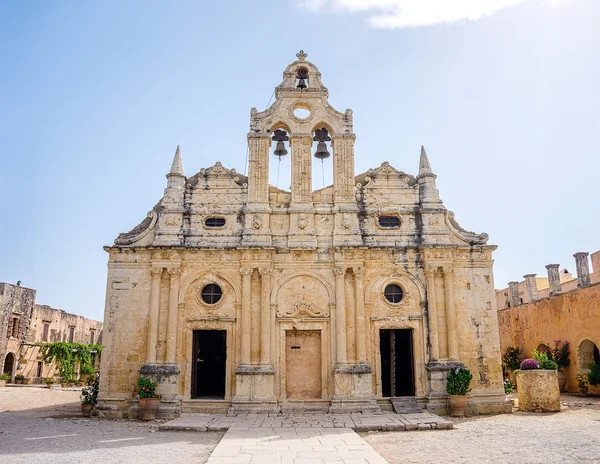 Venetiaanse barokkerk van het beroemde Arkadi klooster op Kreta — Stockfoto