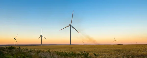 Wind turbine renewable energy source summer landscape