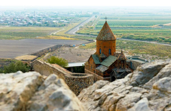 Das Kloster Khor Virap Armenien Der Nähe Der Türkischen Grenze — Stockfoto