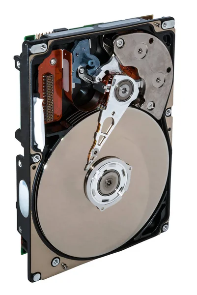 Fechar Dentro Unidade Disco Rígido Computador Hdd — Fotografia de Stock