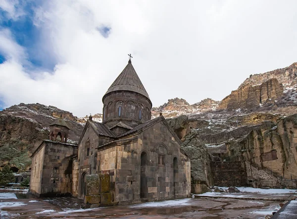 Klášter Geghard Unesco Arménská Středověká Architektura Azatské Údolí Kotajský Kraj — Stock fotografie