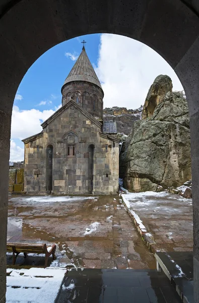 Das Kloster Von Geghard Unesco Armenische Mittelalterliche Architektur Das Azat — Stockfoto