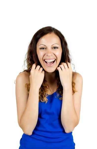 Portrait d'une jeune femme qui rit — Photo