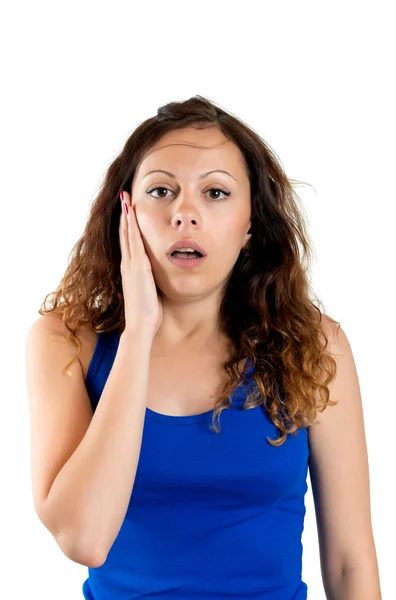 Retrato de uma mulher emocional — Fotografia de Stock