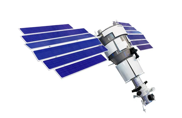 Model van telecommunicatie satelliet — Stockfoto