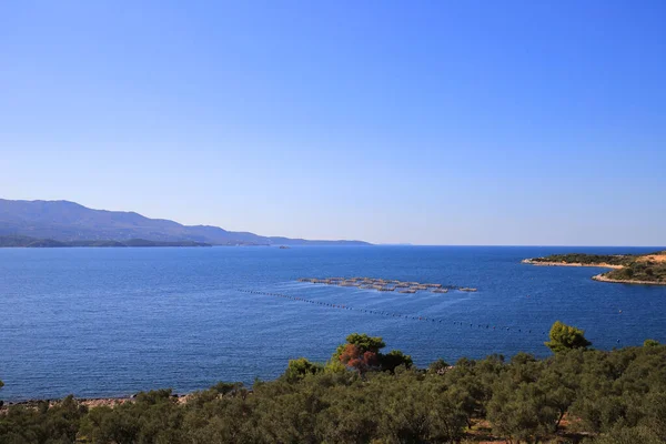 Arnavutluk Ksamil Kentinde Güzel Bir Deniz Manzarası — Stok fotoğraf