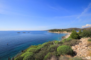 İyon Denizinin güzel deniz manzarası 