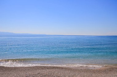 Turkuaz su denizli Borsh plajı.