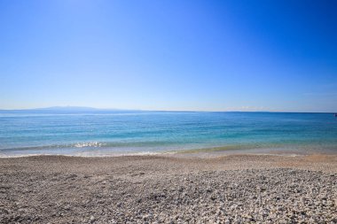 Turkuaz su denizli Borsh plajı.