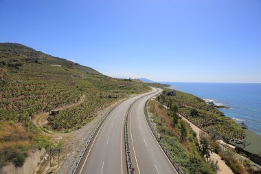 Deniz boyunca uzanan yol.