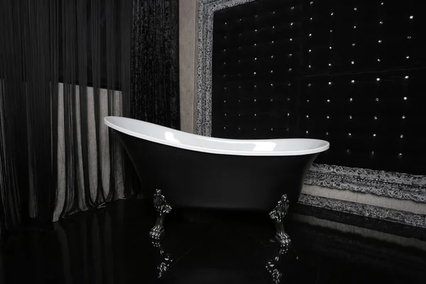 Bath interior in black — Stock Photo, Image