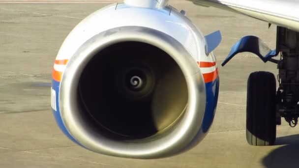 Silnik odrzutowy samolot — Wideo stockowe