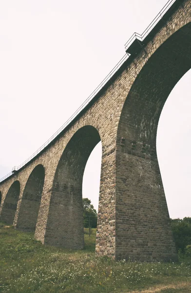 Het Grote Spoor Viaduct Gemaakt Van Bakstenen — Stockfoto