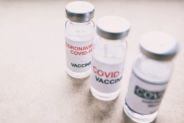 Drie Verschillende Soorten Vaccins — Stockfoto