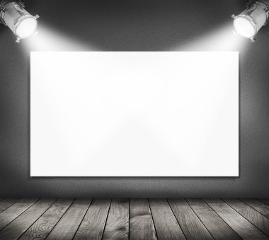 Boş oda ve sahne ışıkları