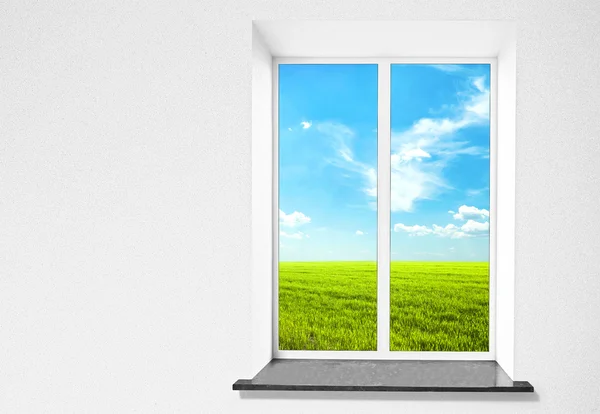 White plastic window — Stock Photo, Image