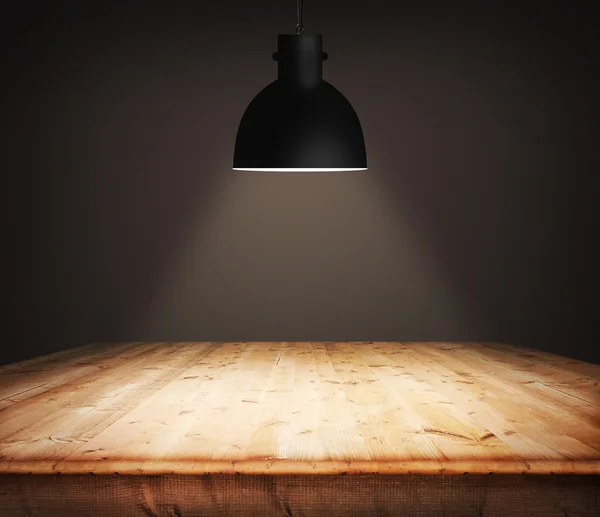 Tavolo in legno vuoto — Foto Stock