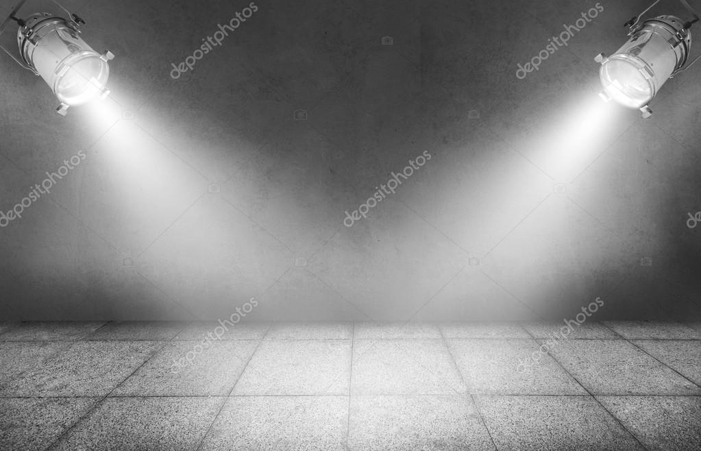 Gray background with spotlights — Stock Photo © Olegkalina 69454027