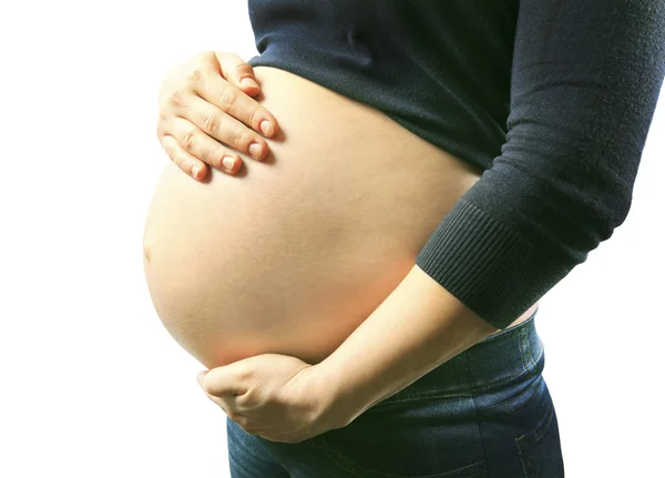 Bauch einer schwangeren Frau — Stockfoto