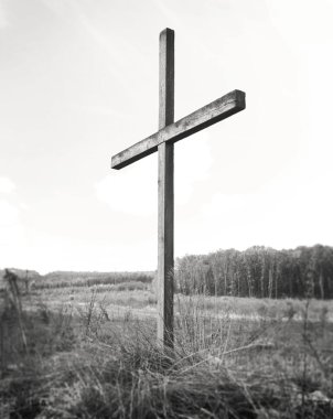 Mevsimlik arka plan üzerinde ahşap çapraz