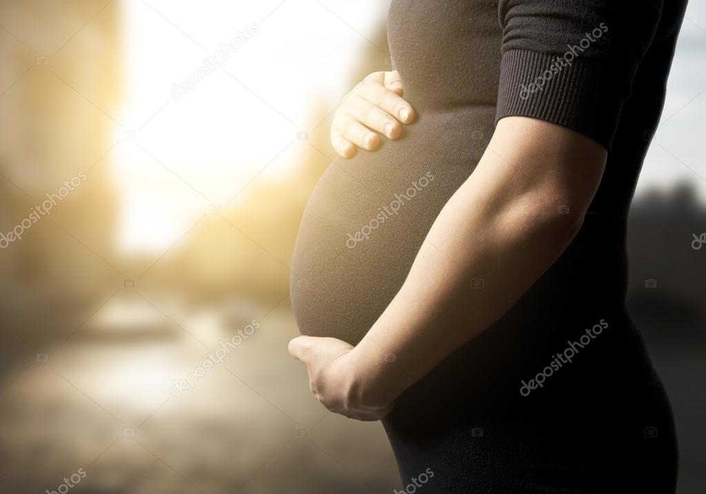 pregnant woman closeup