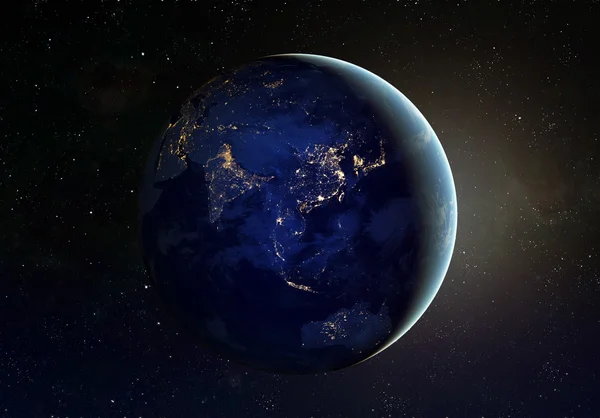 De planeet aarde in kosmos — Stockfoto