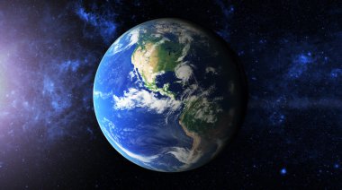 Toprak karanlık cosmos içinde.