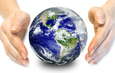 eller Dünya gezegeni korumak