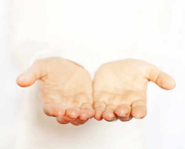 Female open palms — Stock Photo, Image