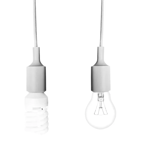 Lamps on white backgroun — Stock Photo, Image