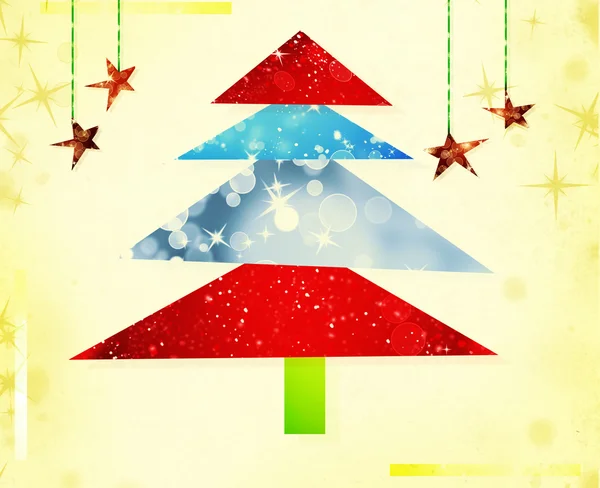 三角形的圣诞树 — 图库照片
