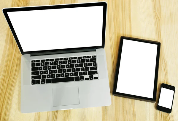 Tablet, phone and laptop — Stock Photo, Image