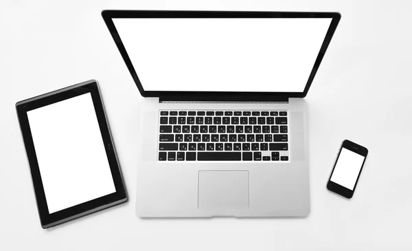 View of tablet, phone and laptop — Stock Photo, Image