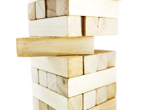 Tower from wooden blocks — Stock Image Tower from wooden blocks Stock Photo