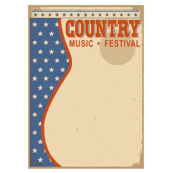American Country music background with text — Stock Vector