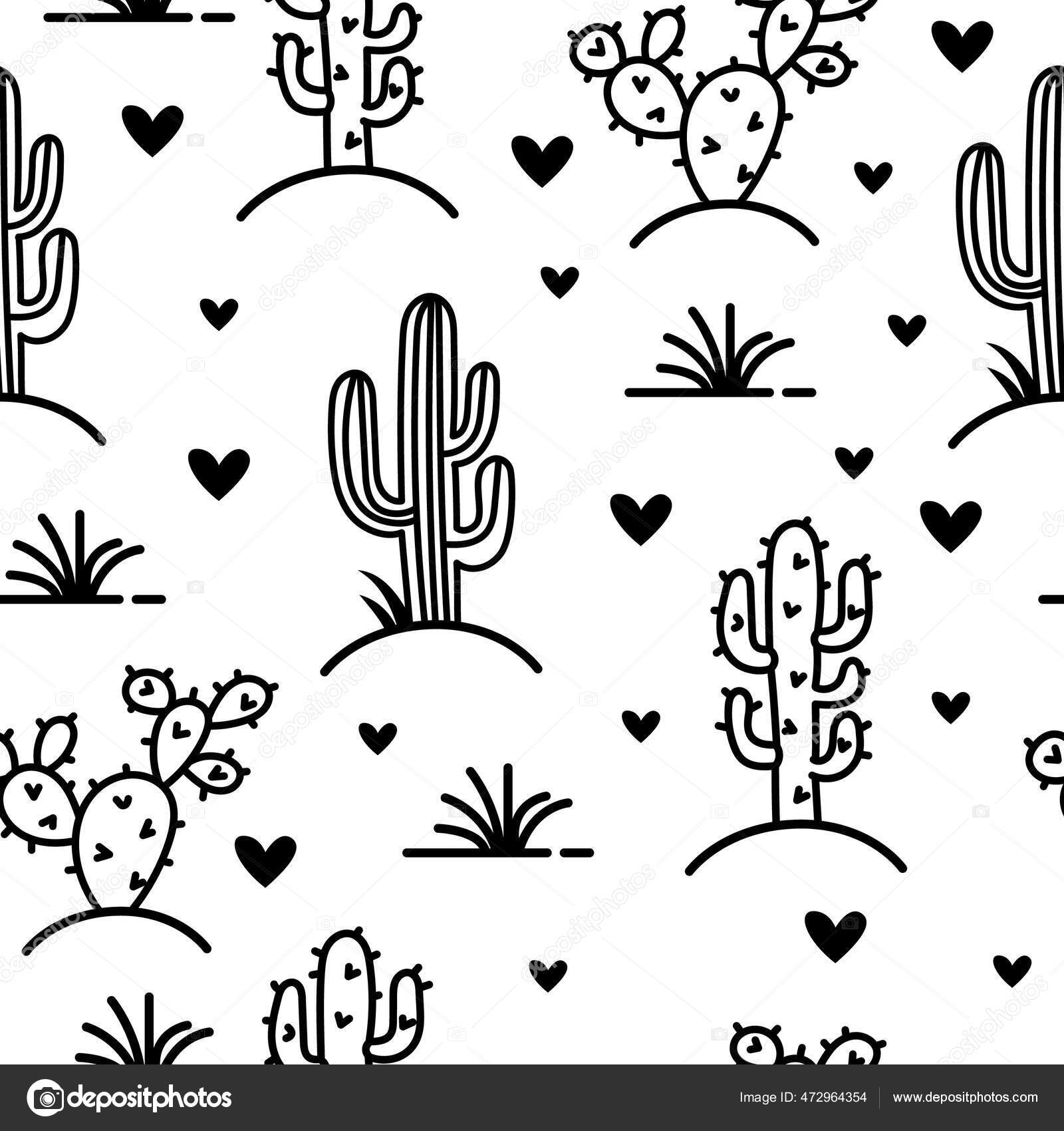 Background Cactus  Festa do cacto, Cactos desenho, Arte com cactos
