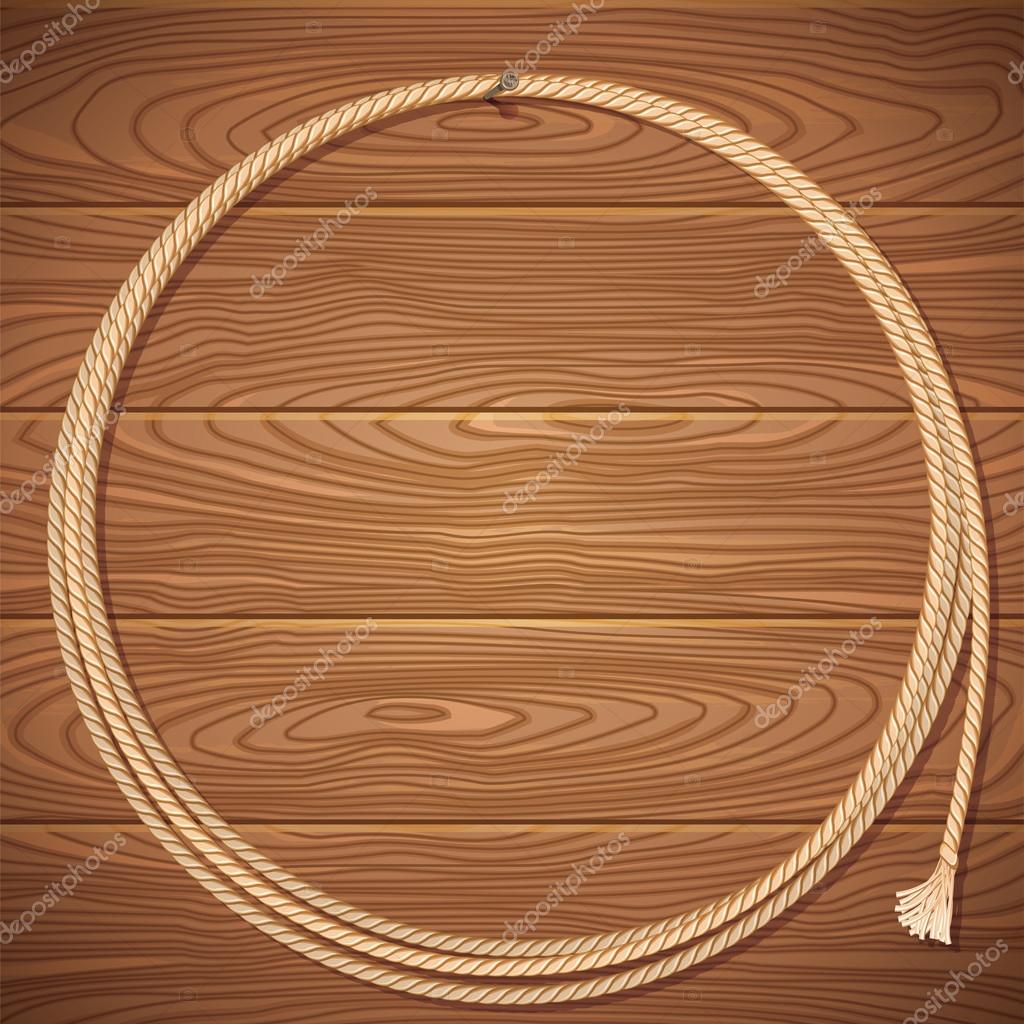 Rope lasso on wood background Stock Vector Image by ©GeraKTV 62621669