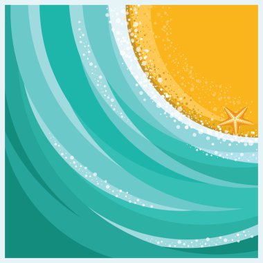  Kum plaj ve deniz dalgaları arka plan