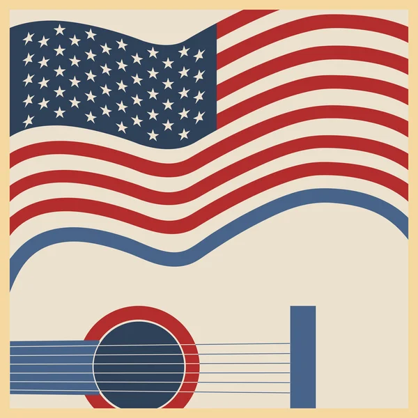 Cartel de música country estadounidense — Vector de stock