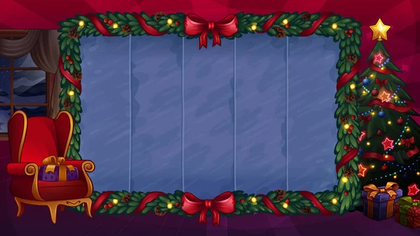 Fundo Para Jogo Slot Natal Ilustração Vetorial — Vetor de Stock