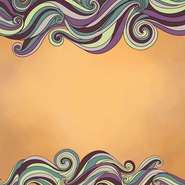 Abstrakt bakgrund med vågor, papper textur och textfält — Stock vektor
